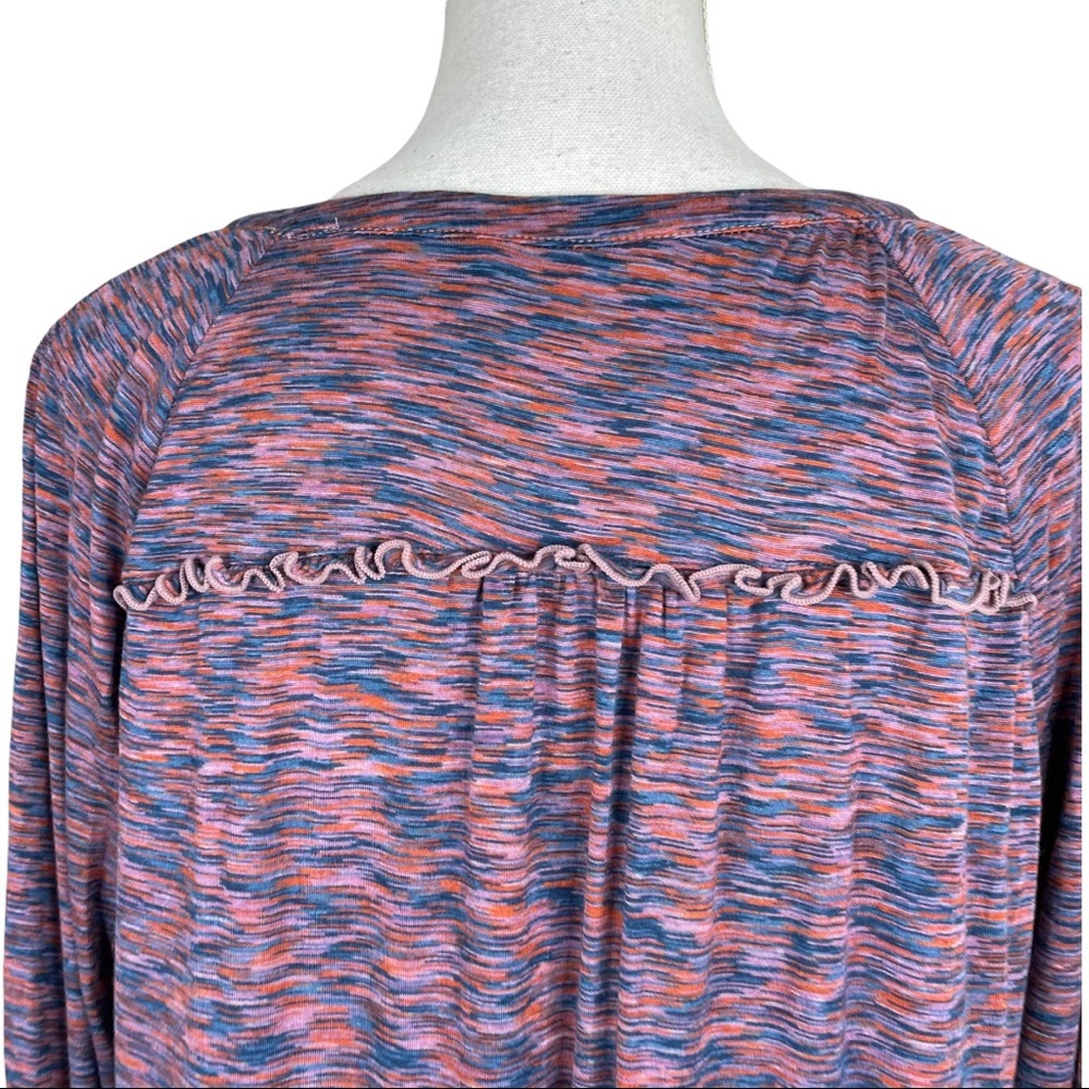 Matilda Jane Planetarium Top Purple Spaced Dyed Henley Long Sleeve Tee Shirt - Picture 7 of 10